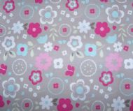 Retro floral taupe